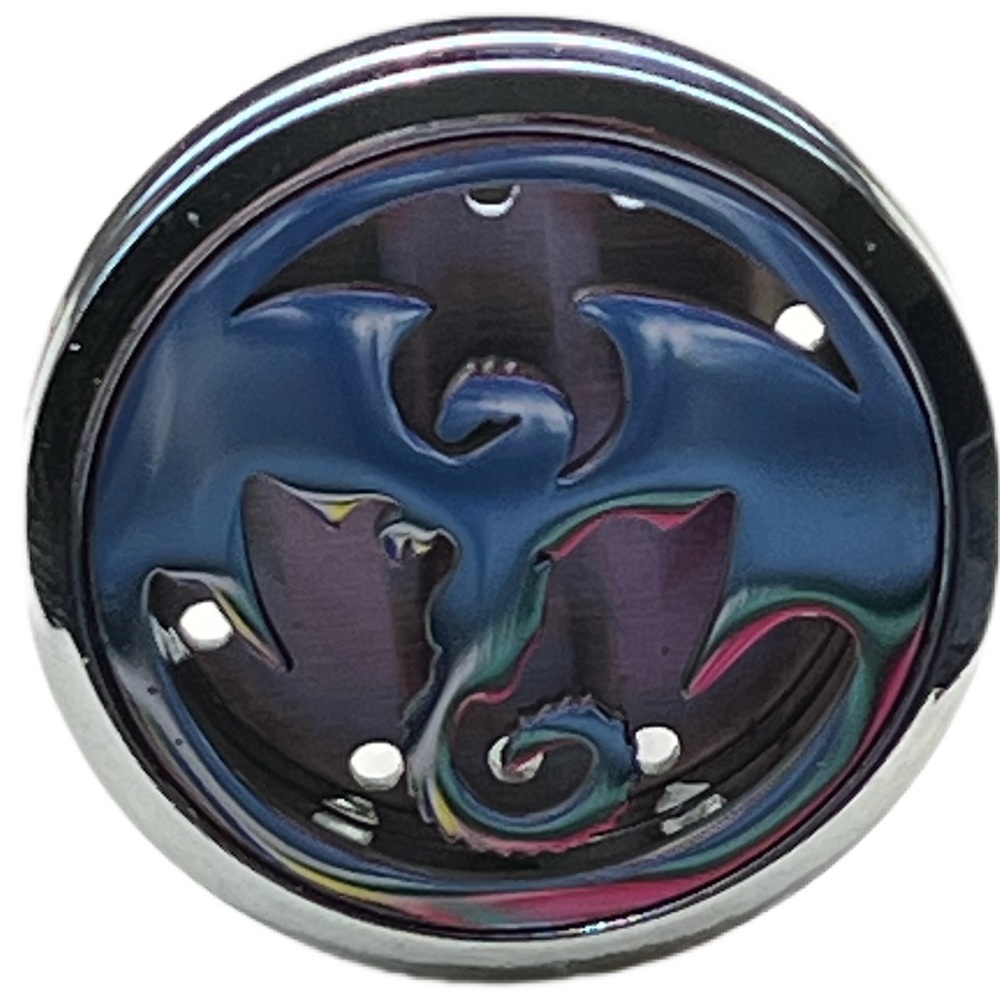 CAR VENT CLIP silver tone essential oil diffuser with wicks - dragon 🐉